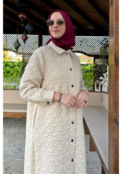 Rabia Şamlı Capitone Kap Ekru Normal
