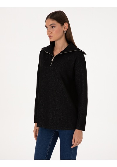 Pierre Cardin Kadın Siyah Sweatshirt 50309124-vr046 Siyah