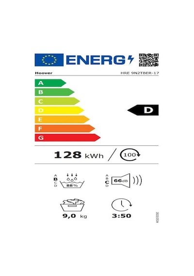Hoover HRE 9N2TBER-17 9 KG Wi-fi Bağlantılı Isı Pompalı Kurutma Makinesi