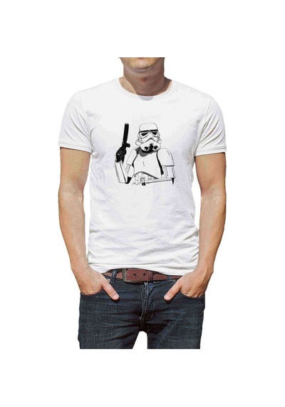 Darth Vader St2 Baskılı Beyaz Erkek Tshirt