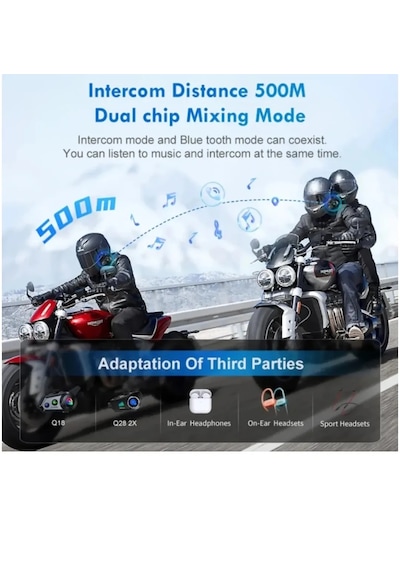 Comse D26X 6 Kişilik Motosiklet Kask Bluetooth İntercom Seti