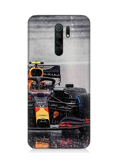 Xiaomi Redmi 9 Uyumlu Max Verstappen F1 Aracı Desenli Silikon Kılıf