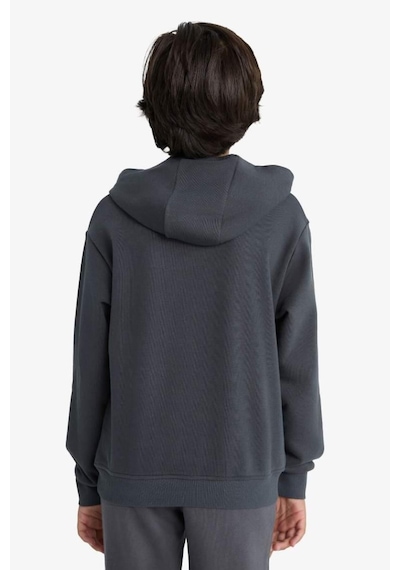 Defacto Erkek Çocuk Basic Düz Kapüşonlu Sweatshirt E9558a825auar126 Antrasit