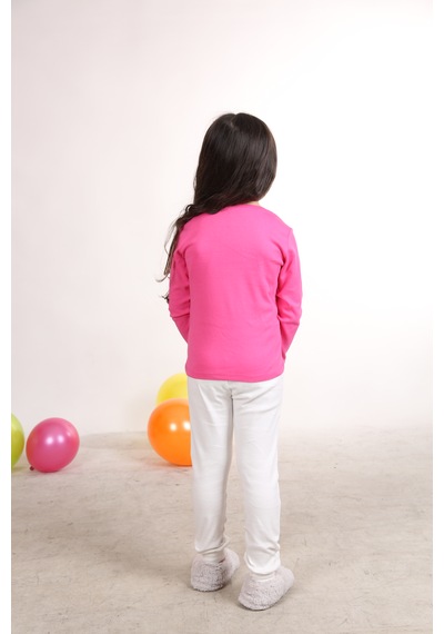Teenyweenykids Fil Baskı Pijama Takımı Koyu Pembe Koyupembe