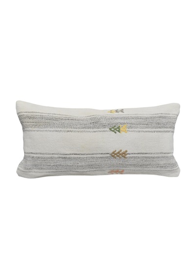Zehra Abla Halı Yeni El Dokuma Dekorluk Lumbar Kilim Kırlent Yastık Kılıfı 7414 Çok Renkli