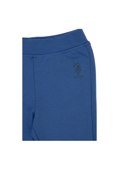 U.S. Polo Assn. Kız Çocuk İndigo 3/4 Boy İnterlok Tayt 50306792-VR028