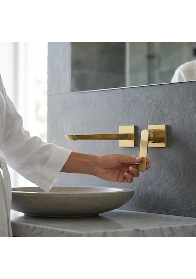 Fg-a4102 Mat Altın Ankastre Lavabo Bataryası