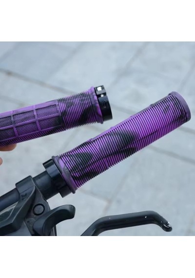 Forte Gt 1519 Silikon Bisiklet Elcik Kaymaz Yapı Kolay Kavrama Gidon Bisiklet Elciği Mor Mor - Siyah