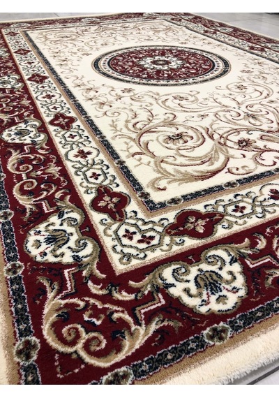 Saray Halı Klasik 11105 R-1 Kırmızı Göbekli 150X230 Halı 4 M2 !