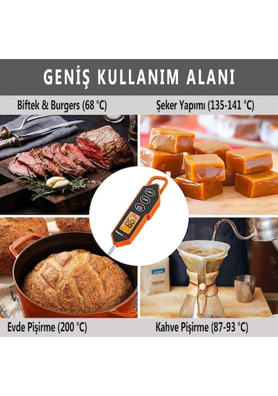 ThermoPro TP01H Işıklı Daldırma/Saplama Gıda Pişirme Termometresi - T07595
