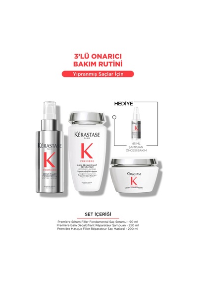 Premiere Yıpranmış Saçlar Için Premiere 3 Lü Onarıcı Bakım Rutini