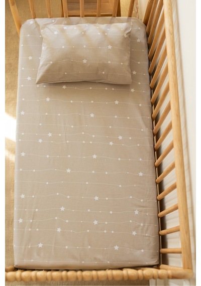 Esti Baby Bebek & Çocuk Uyku Seti 3'lü Pike Takımı 70x120 CM Lastikli Çarşaf - Örtü - Yastık Kılıfı