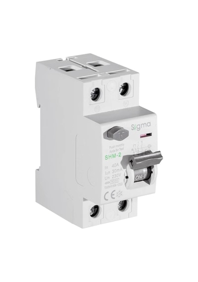 Sigma 2x40a 30ma 6ka Ac Tip Monofaze Kaçak Akım Koruma Rolesi
