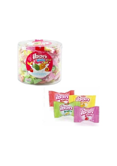Ibon Sütlü Meyveli Şeker 1000 Gr. Silindir (1 Kutu)