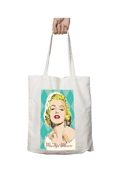 Art Hediye Marilyn Monroe Yaz İki Tarafı Kalıcı Baskılı Yıkanabilir Çanta Çok Renkli