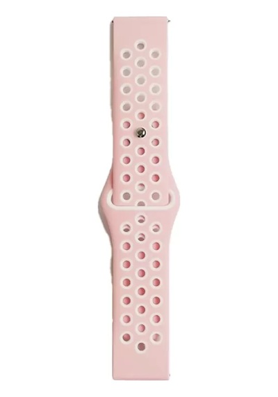 Newface Watch 22mm Spor Delikli Kordon - Pembe-beyaz