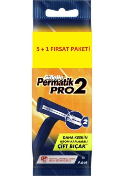 Gillette Permatik Pro2 Tıraş Bıçağı Poşet 5 + 1 Poşet