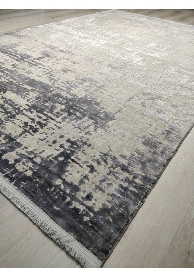 Türkmen Halı Pavia 1696A Füme 100x200 CM İpeksi Halı Yolluk