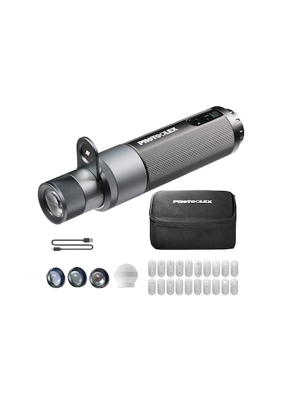 Photoolex Zoom Light Pro 12w Rgb Led Spotlight Gobo Fotoğraf Işığı - Tf-ls-083fs-g-pl