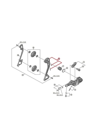 Shimano Xt Rd-t8000 Dış Plaka Grubu Y5zj98040 Siyah