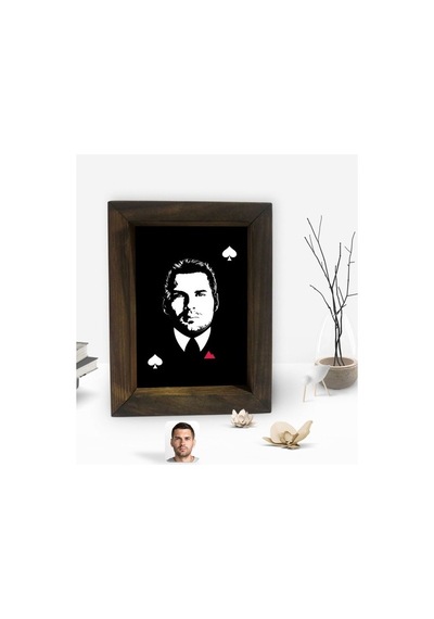 Kişiye Özel Godfather Baba Silüet Tasarımlı Dekoratif Doğal Masif (500760004)