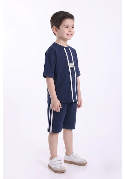 Mnk Baby & Kids Erkek Çocuk Baskılı Oversize Kısa Kollu Şortlu 2li Takım M00843 Lacivert Mnk Baby & Kids Erkek Çocuk Baskılı Oversize Kısa Kollu Şortlu 2li Takım M00843 Lacivert