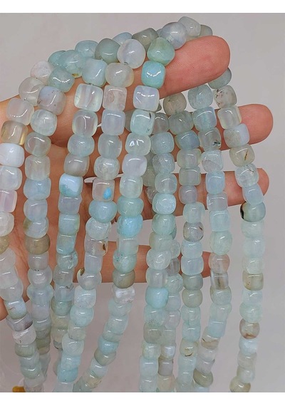 Akik Taşı Küp Şekilli 6-7mm Aralığı Dizi 54450 Çok REnkli