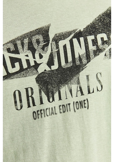 Jack & Jones Erkek Baskılı Bisiklet Yaka T-Shirt 63412205944 Yeşi-Yeşil