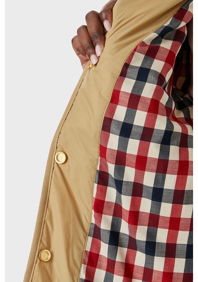 Tommy Hilfiger Slim Fit Uzun Kollu Cepli Çıtçıtlı Kapitone Ceket Kadın Mont Ww0ww50936 Aeh Camel