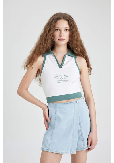Defacto Yüksek Bel Mini Jean Şort Etek B8292AX24SMNM85 İndigo