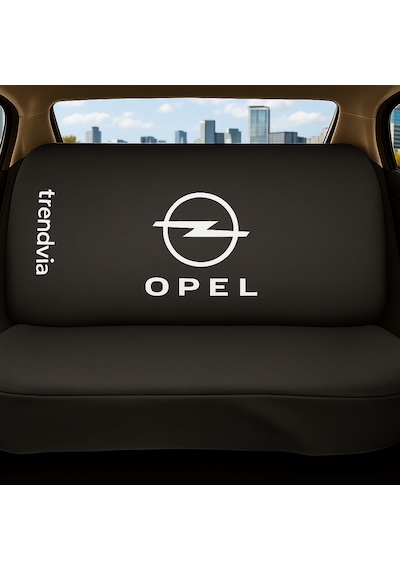 Opel Uyumlu Ön Arka Penye Oto Koltuk Kılıfı Takımı - Servis Tipi Koruyucu Kılıf Siyah