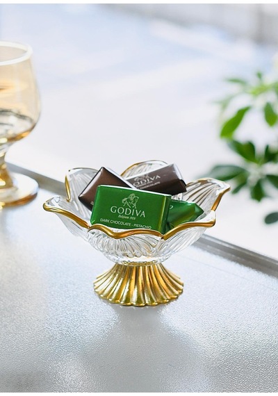 Lotus Çizgi Ayaklı Sunumluk 6 Lı Gold Altın