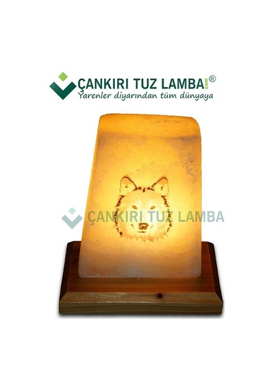 Çankırı Tuz Lamba'dan Kurt Baskılı Tuz Lambası