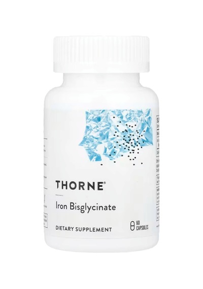 Thorne Iron Bisglycinate 60 Capsules 25 Mg Per Capsule .usa.