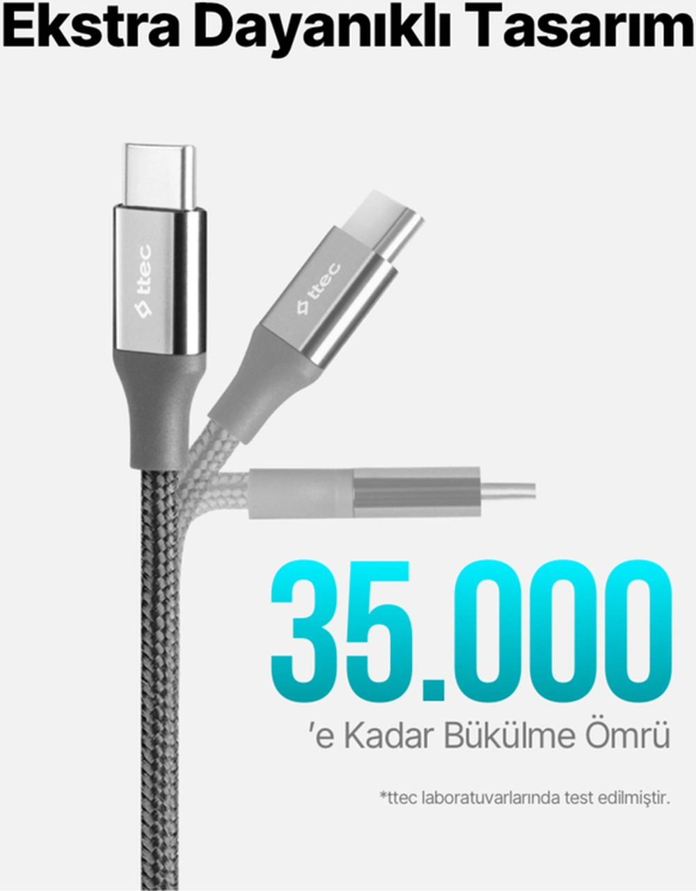 Alumicable Usb-c - Usb-c 150cm 100w Pd/qc Hızlı Şarj/data Kablosu Uzay Grisi