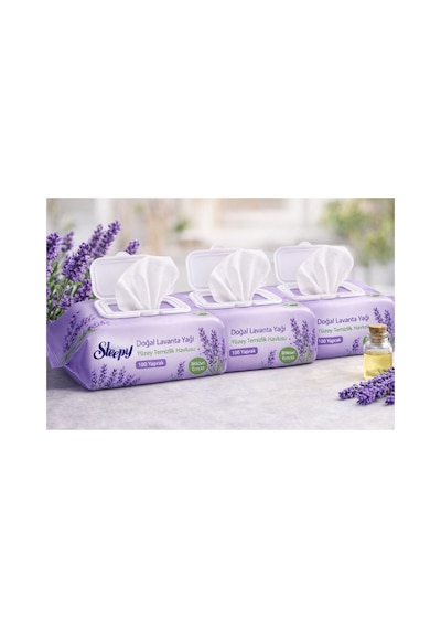 Yüzey Temizlik Havlusu Lavanta 3'lü Paket 3 X 100 Tekli