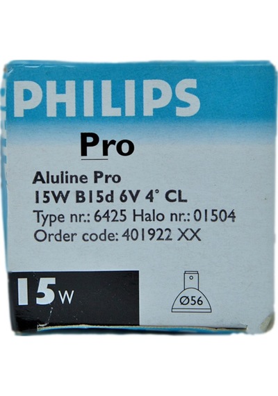Philips 15W 6V 2800K 4° Ba15D Şeffaf Cam Halojen Çanak Ampul