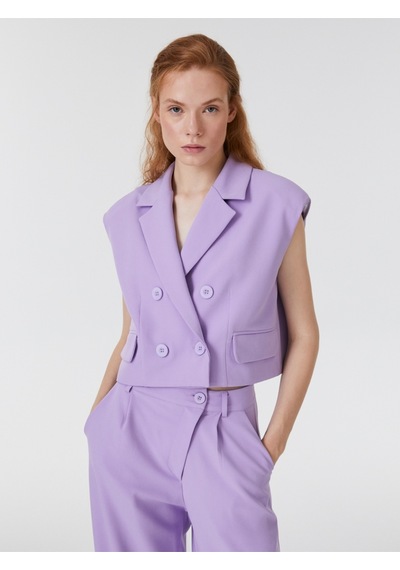 Regular Fit Kadın Yelek Lilac