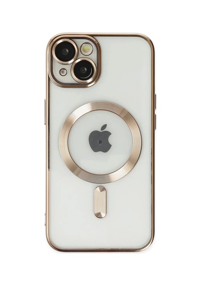 Apple Uyumlu iPhone 14 Plus Uyumlu Kılıf Kross Magneticsafe Kapak - Gold