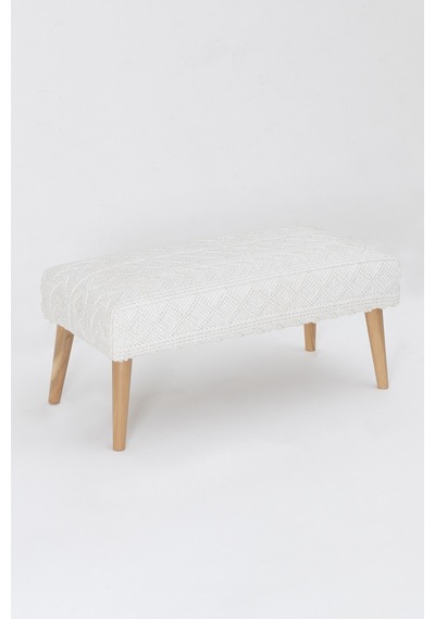 Bliss Krem Kabartma Dokulu Bench 42 X 91 X H 42 Cm 4283