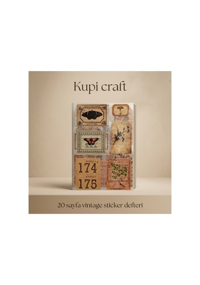 Vintage 20 Sayfa Şeffaf Sticker Defteri Antiquities Principle Ajanda - Scrapbook - Journal - Planner - 926991875 Diğer