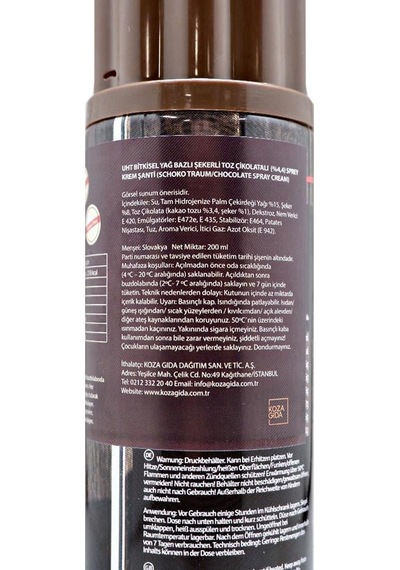 Schlagfix Vegan Çikolatalı Krem Şanti 200ml-3389