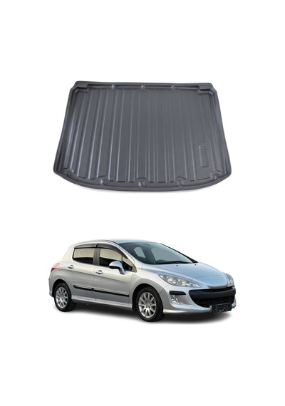 Peugeot 308 Hb 2008-2013 Arası Uyumlu Araca Özel Kauçuk Tpe Bagaj Havuzu Siyah