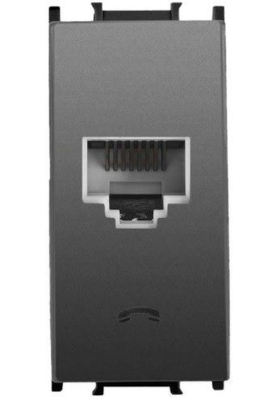 Panasonic Modüler Füme Nümeris Telefon Prizi Cat-3 Altlık+kapak 1m - Wvtt14024dg-tr