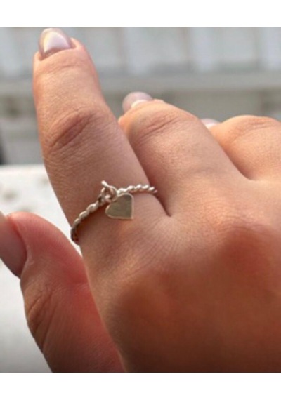 Charm Burgu Yüzük Gümüş
