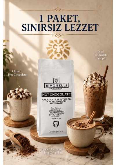 Simonelli Klasik Çikolata Aromalı Toz Sıcak Çikolata 900 G