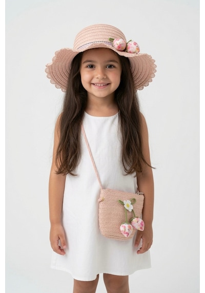 Mollycrush Yazlık Hediye Kız Çocuk Pudra Pembe Çilek Motifli Şapka Çanta Seti Plaj Kullanımına Uygun Model Pembe Mollycrush Yazlık Hediye Kız Çocuk Pudra Pembe Çilek Motifli Şapka Çanta Seti Plaj Kullanımına Uygun Model Pembe