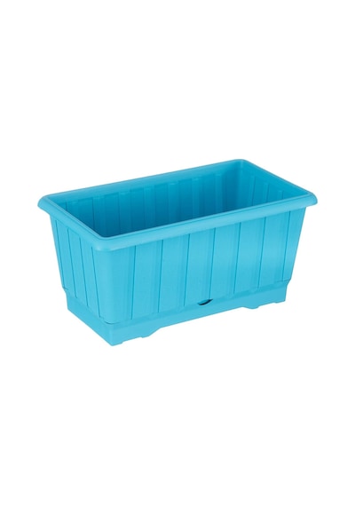 S231 Klasik Balkon Saksı Tabaklı 30cm, 4.3 Litre Turkuaz