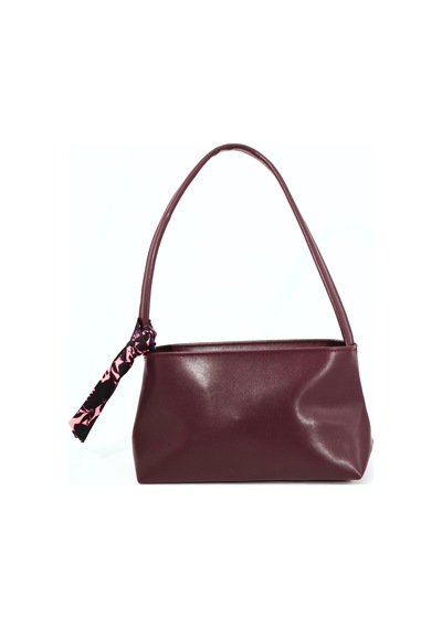 Biem Accessory Biem Bordo Fularlı Baget Omuz Çantası Çok Renkli