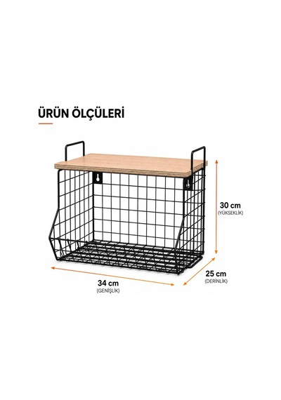Orret Home Ahşap Raflı Metal Sepet Baharatlık, Meyvelik Sebzelik, Banyo Organizeri, Üst Üste Takılabilir Tezgah Üstü Düzenleyici, Duvara Monte Edilebi Siyah Orret Home Ahşap Raflı Metal Sepet Baharatlık, Meyvelik Sebzelik, Banyo Organizeri, Üst Üste Takılabilir Tezgah Üstü Düzenleyici, Duvara Monte Edilebi Siyah
